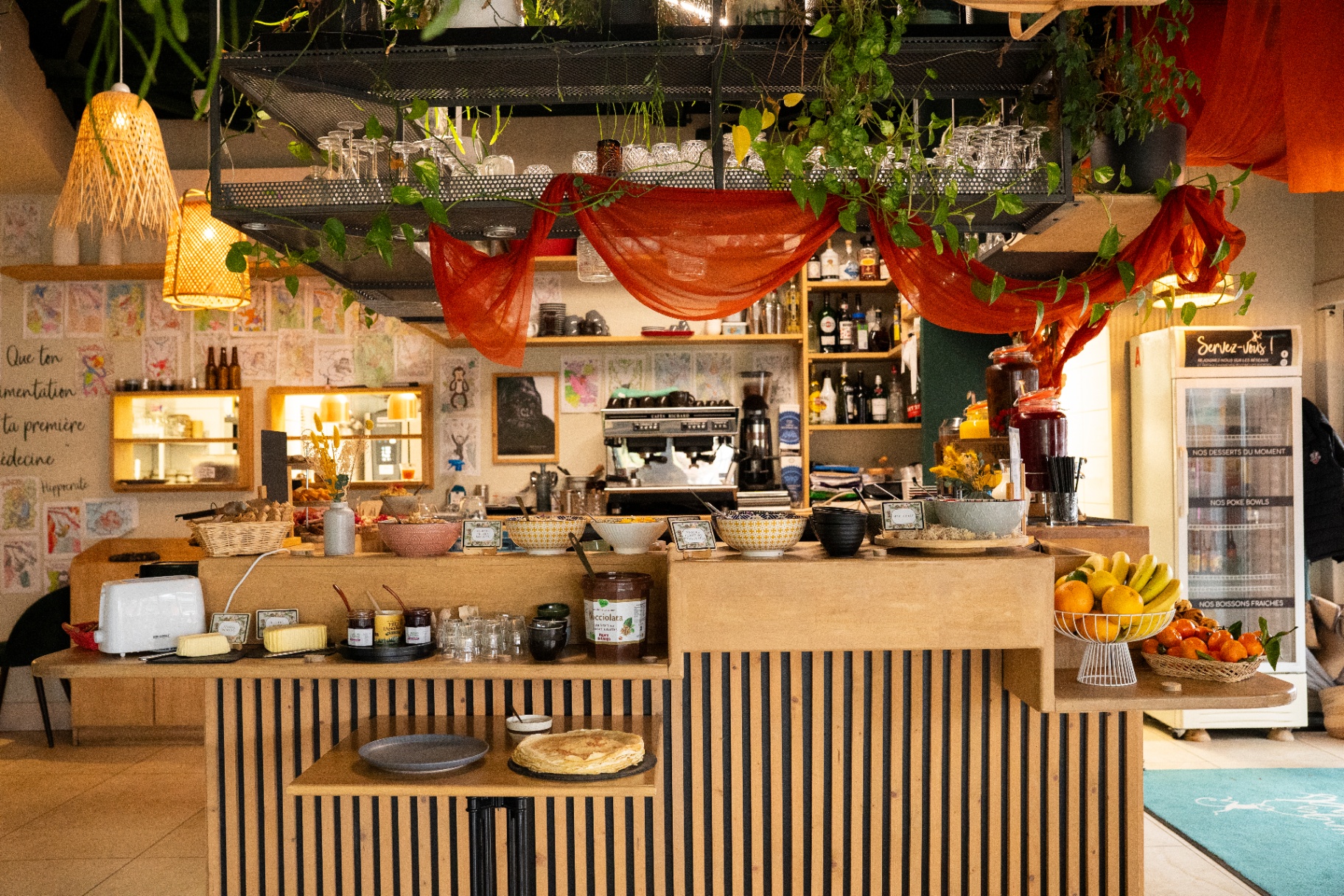 Vue d'ensemble du buffet brunch